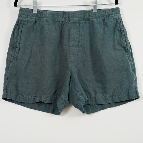 Zara Men's 100% linen shorts green L - Picture 1 of 9